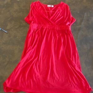 CATO- Red sleeveless Dress